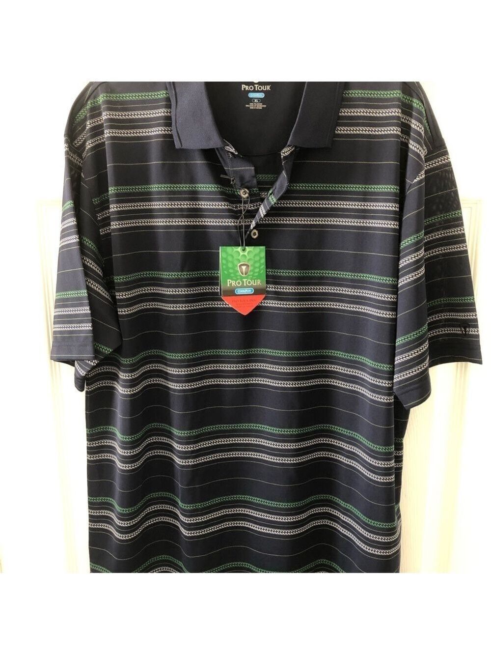 Mens XL Pro Toyr Performance Cool Play Golf Shirt NWT Peacoat Wicking Fabric